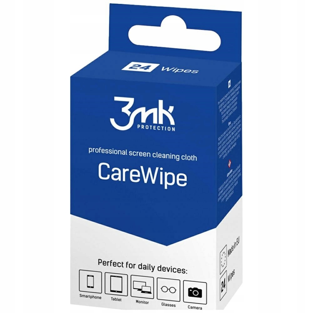 3MK Care Wipe Ściereczki Mokre 24SZT Do Czyszczenia Telefonów Tabletów