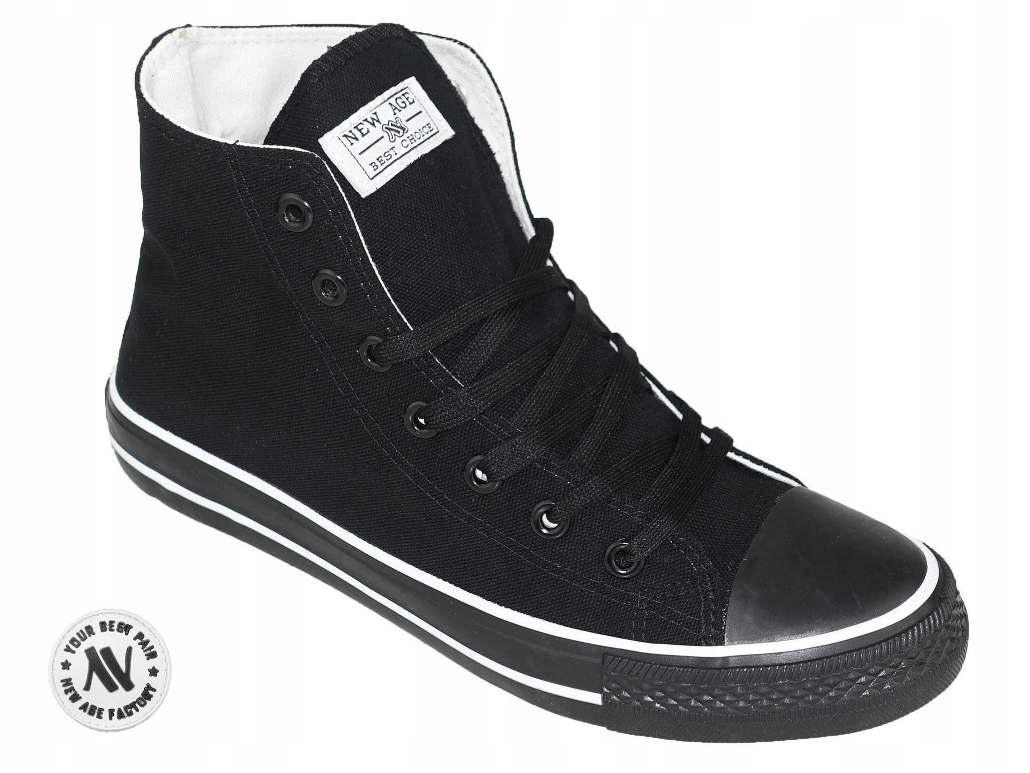 TRAMPKI WYSOKIE CZARNE TENISÓWKI MĘSKIE CONVE