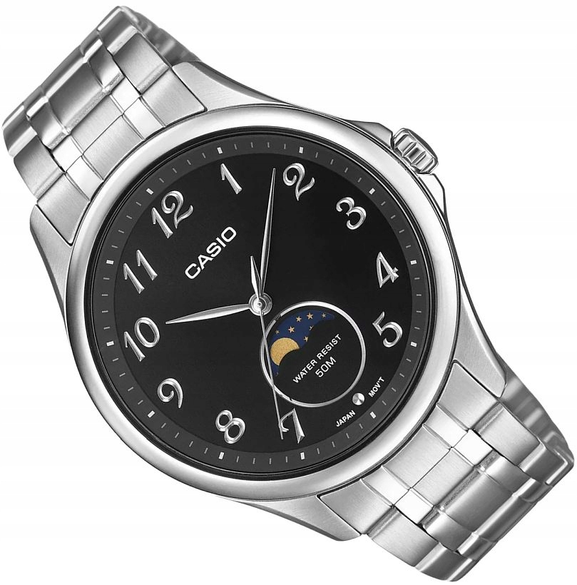 Elegantní Pánské Hodinky Casio MTP-M110D-1AVER Vintage Fáze Měsíce 42 mm