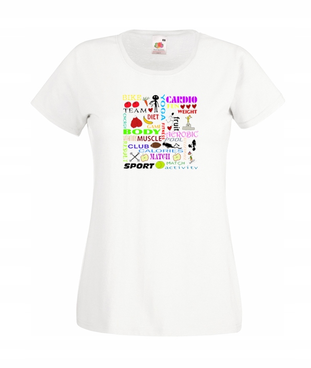 

XXL Koszulka Damska Fitness Cardio Sport Aerobik