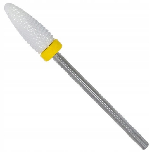 FREZ CERAMICZNY ZÓŁTY tirch cylinder XF 3/32 stożek Kolor dominujący biały