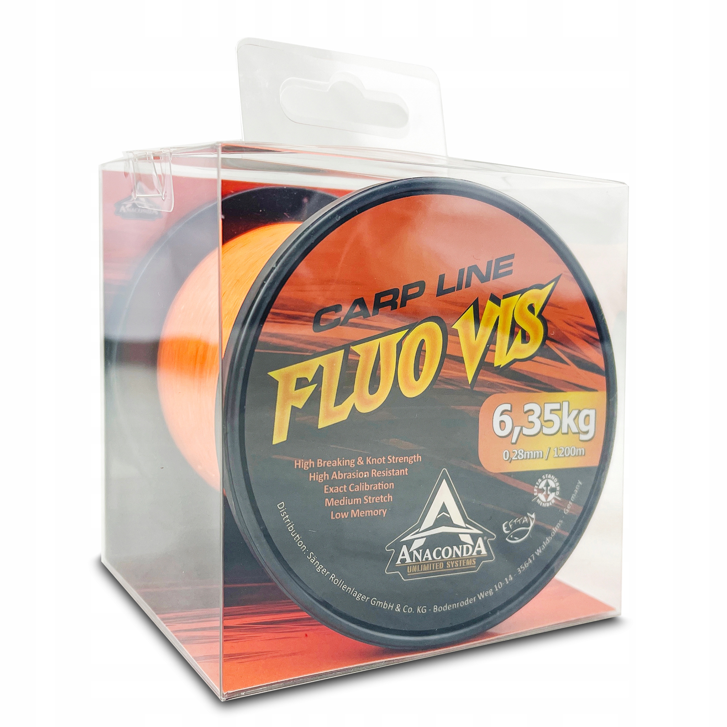 Żyłka Anaconda Fluo Vis ORANGE 1200m 0,36mm Kod producenta 2426136