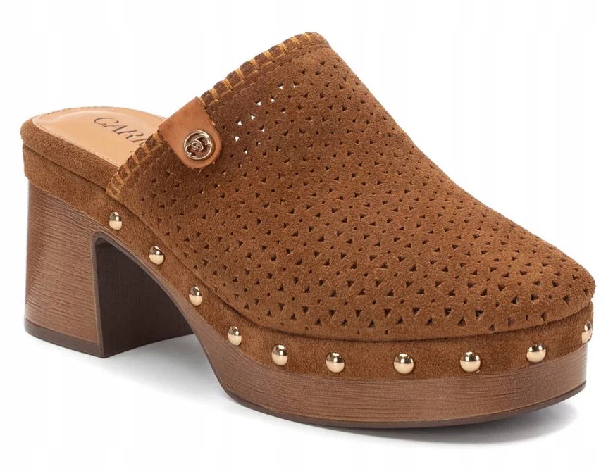 Carmela dámské kožené nazouváky na chodítka, španělské dřeváky 37