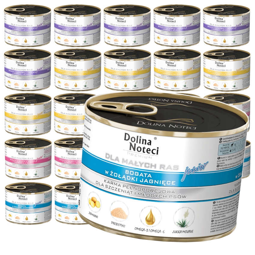 Dolina Noteci 24x185g Mokra Karma Dla Szczeniąt Małych Ras Mix 4 Smaków