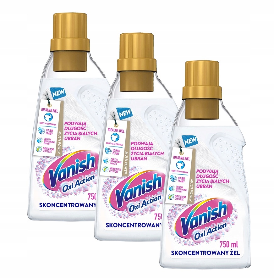 

Vanish Oxi Odplamiacz żel White do bieli 3x 750 ml