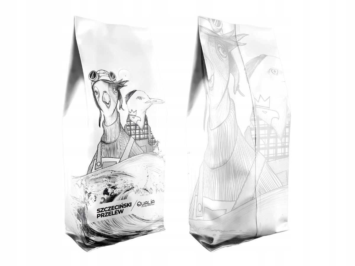 Kawa ziarnista Qualia Szczeciński Przelew 1 kg Niekwaśna Kawa Do Przelewu