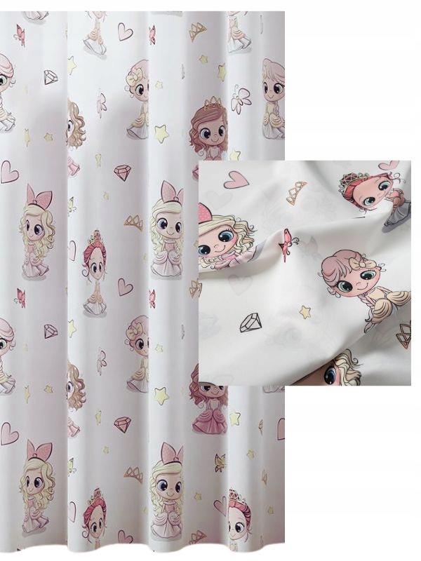 Záclony Hotový Závěs s všitou páskou Dětský pokoj Princezna š100x230