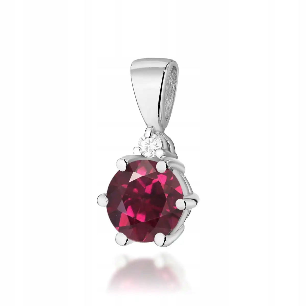 Zlatý přívěsek 585 s rodolitem 0,60 ct bílé zlato elegantní jako dárek 14kt