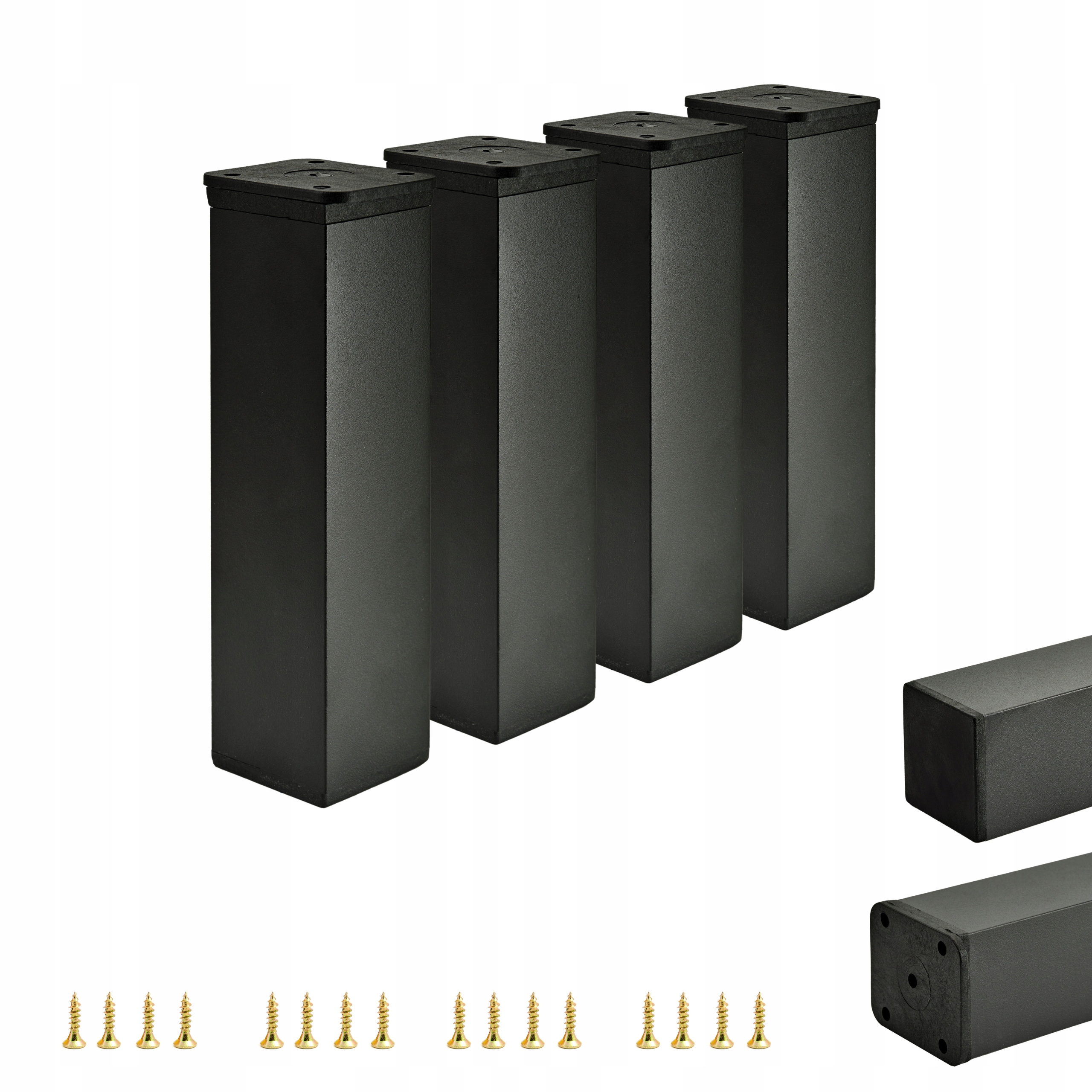 4 x NÓŻKA NOGA MEBLOWA REGULOWANA H 15 CM CZARNA