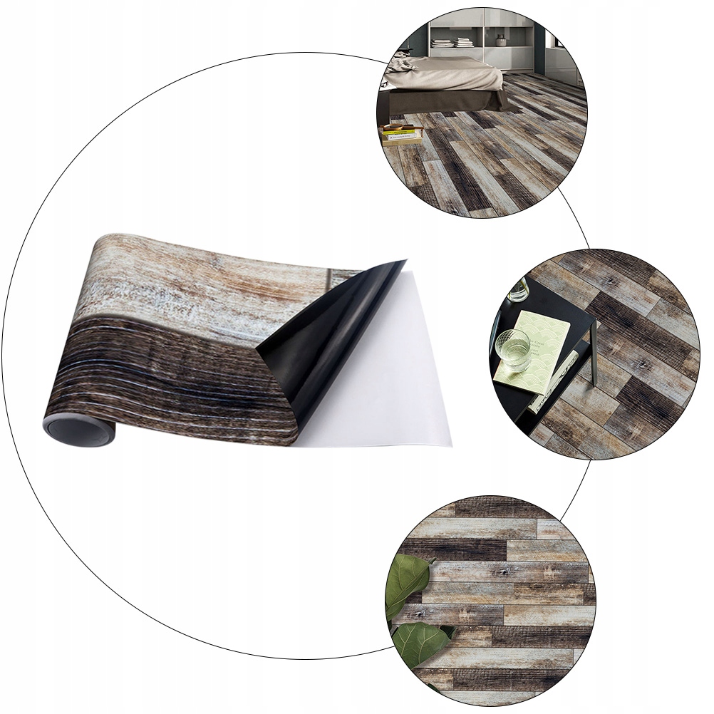 Naklejka ścienna Tablica z ciemnego drewna Szerokość 40 mm