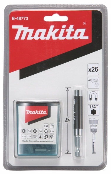 

Zestaw bitów 25szt. uchwyt 80mm (B-48773) Makita