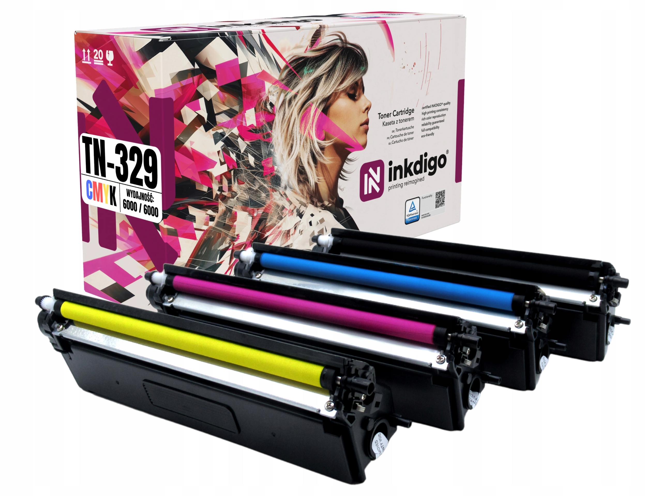 4x Náhradní Toner TN-329 Pro Tiskárnu Brother DCP-L8450CDW HL-L8350CDW