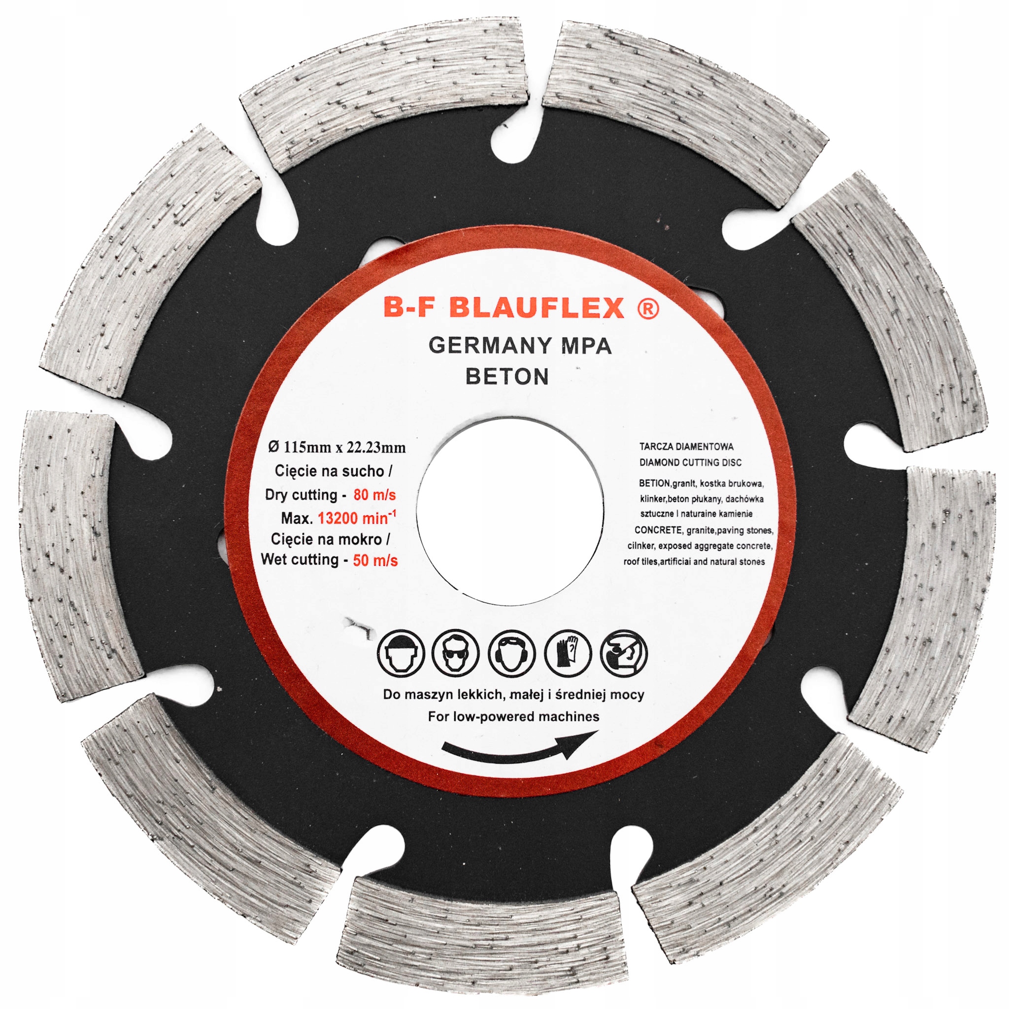 

Tarcza do betonu 115x22,23 diamentowa segmentowa