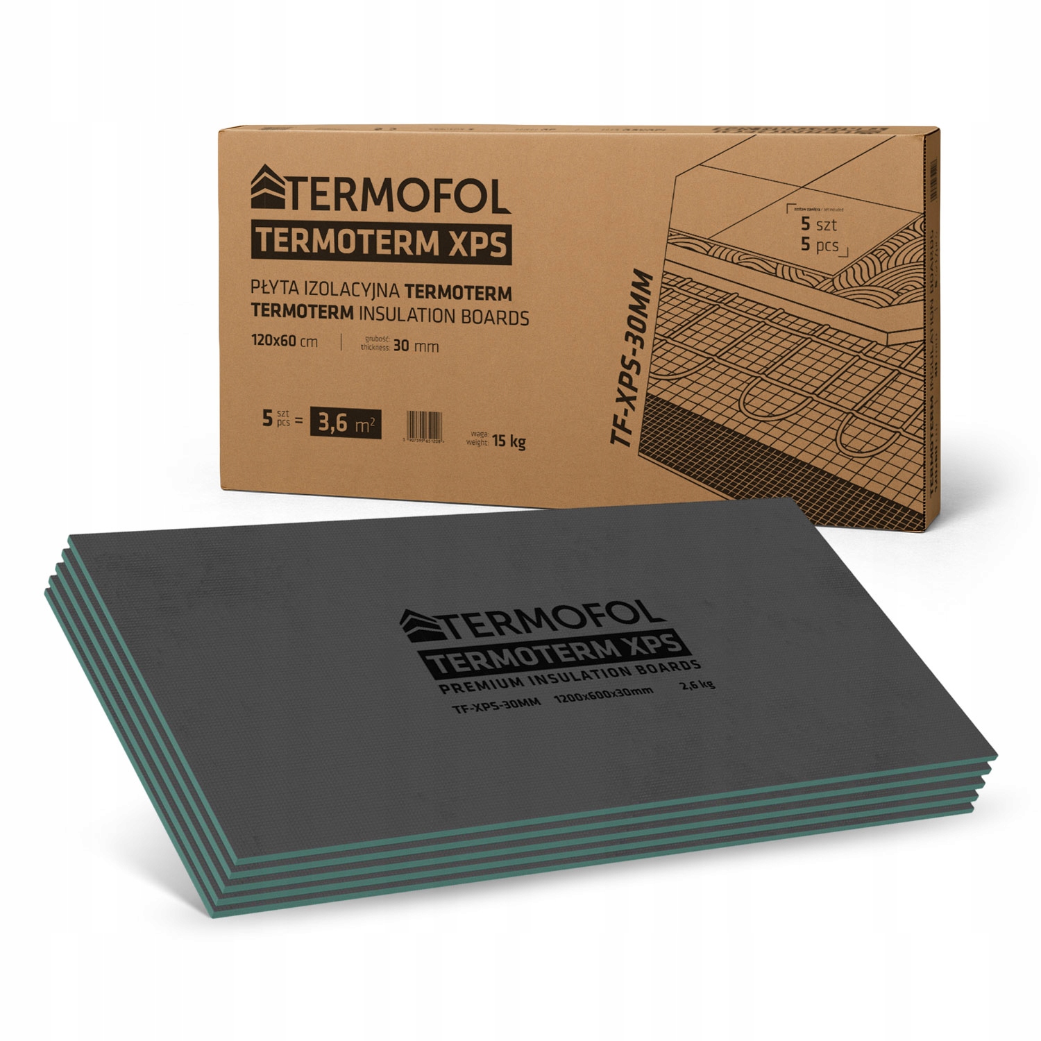 Podkladová Izolácia Stavebná Doska Vykurovacie Podložky Xps 30MM Vykurovanie 5ks