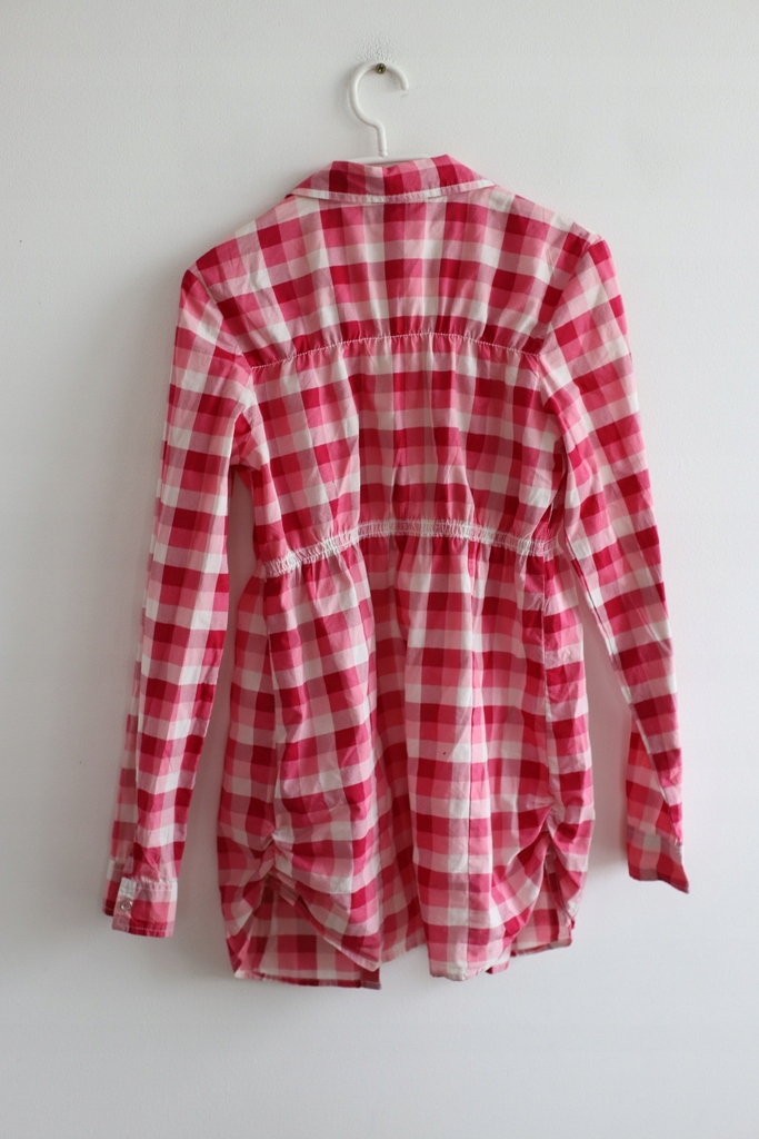 Tally Weijl - Różowa koszula w kratkę 36 s Rękaw długi rękaw