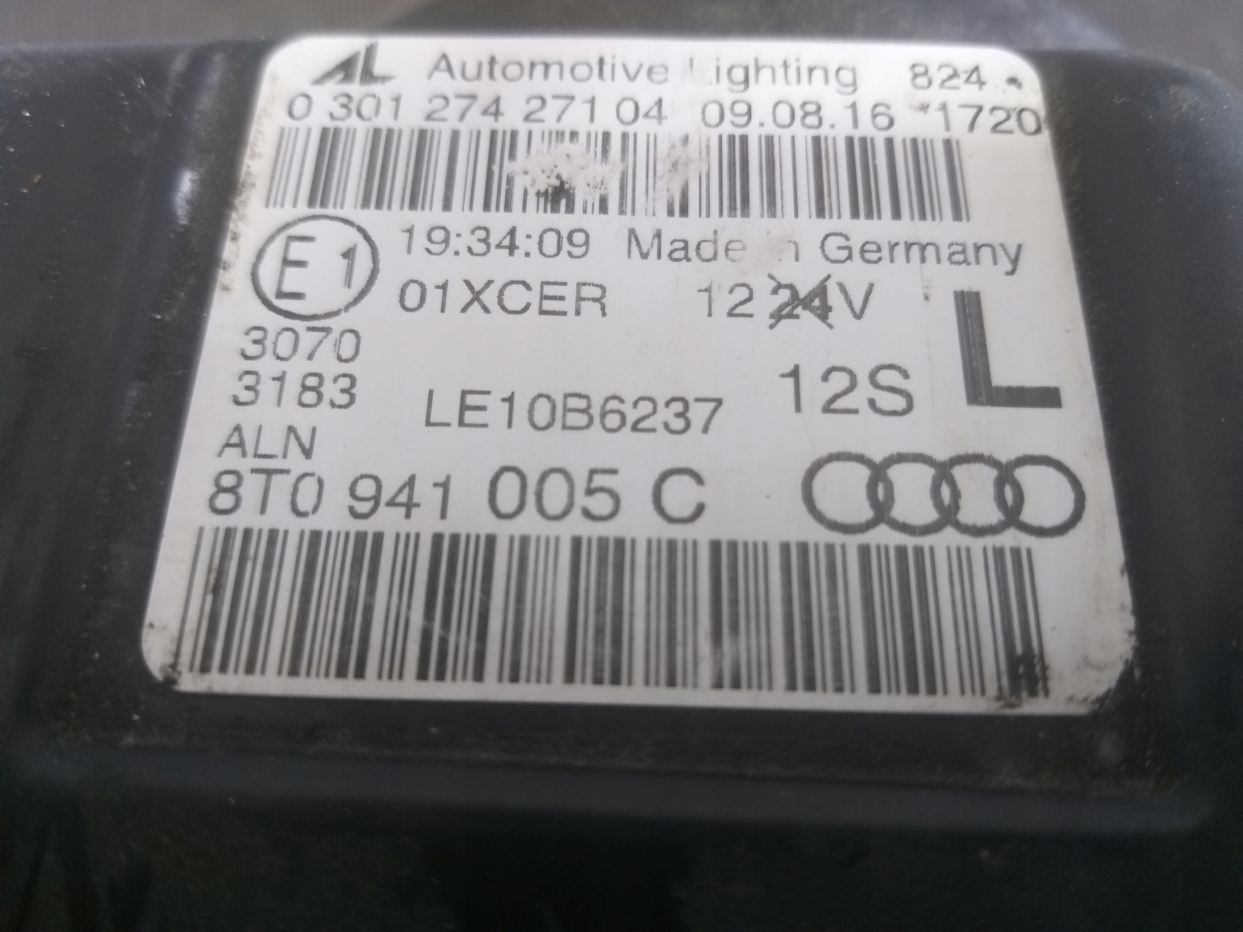 LIGHT FRONT LEFT AUDI A5 XENON LED LIFT 12- 8T0941005C