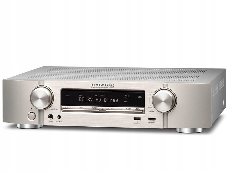 Marantz NR1510 5.2-kanałowy Wi-Fi Bluetooth AirPlay Srebrno-złoty