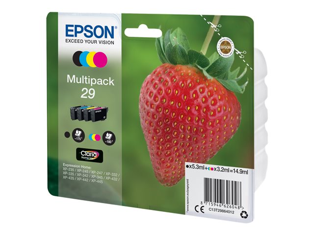 Originálny atrament Epson Cmyk čierny, červený, modrý, žltý 14,90 ml