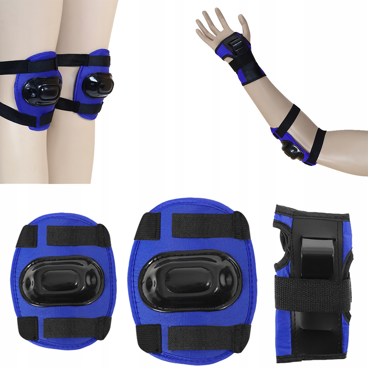 ZESTAW OCHRANIACZY NA NADGARSTKI ŁOKCIE I KOLANA ROWER DESKOROLKA ROZM.S Stan opakowania oryginalne