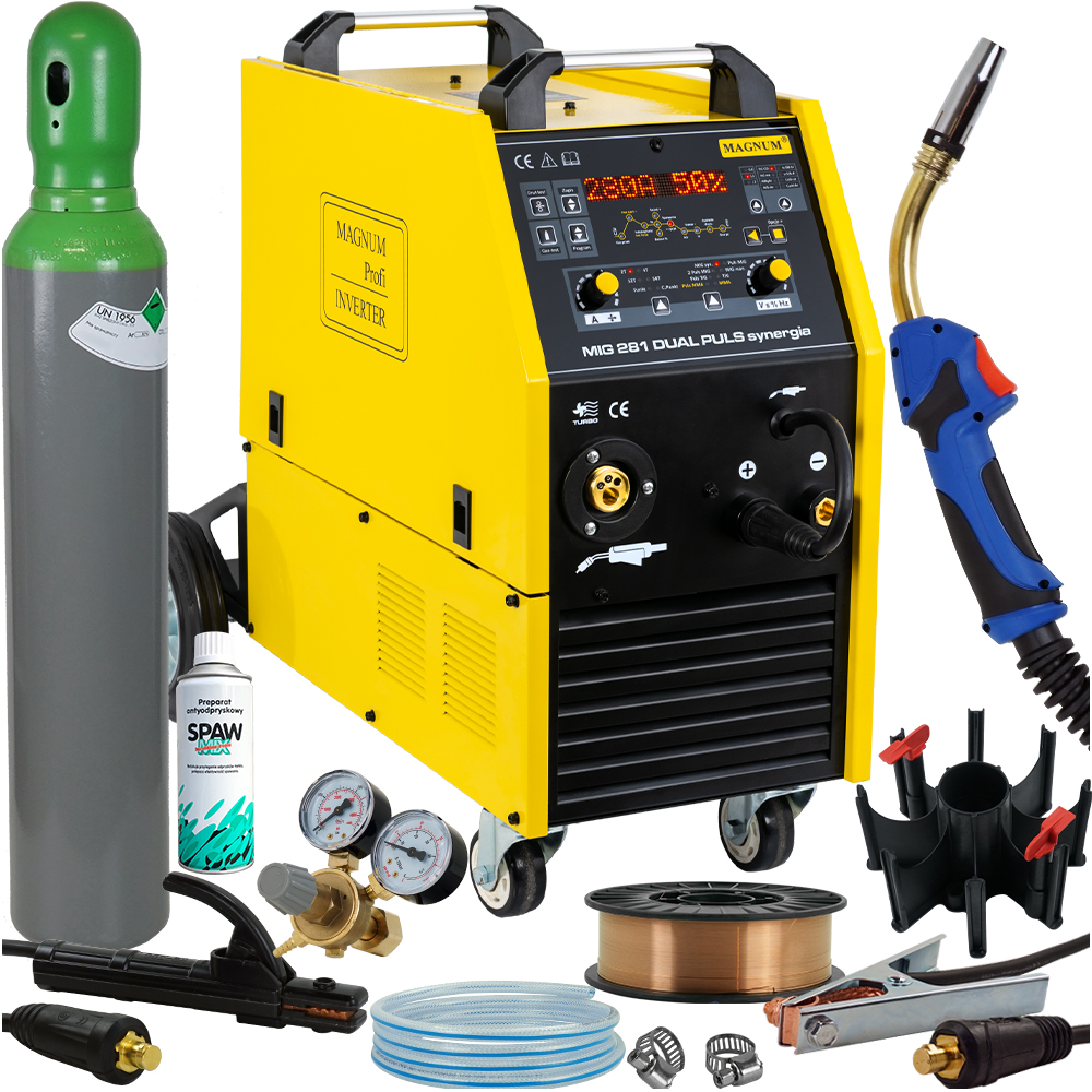 Spawarka Migomat Magnum Mig Mag Mma Tig 400V 280A Dual Puls Alu Synergia