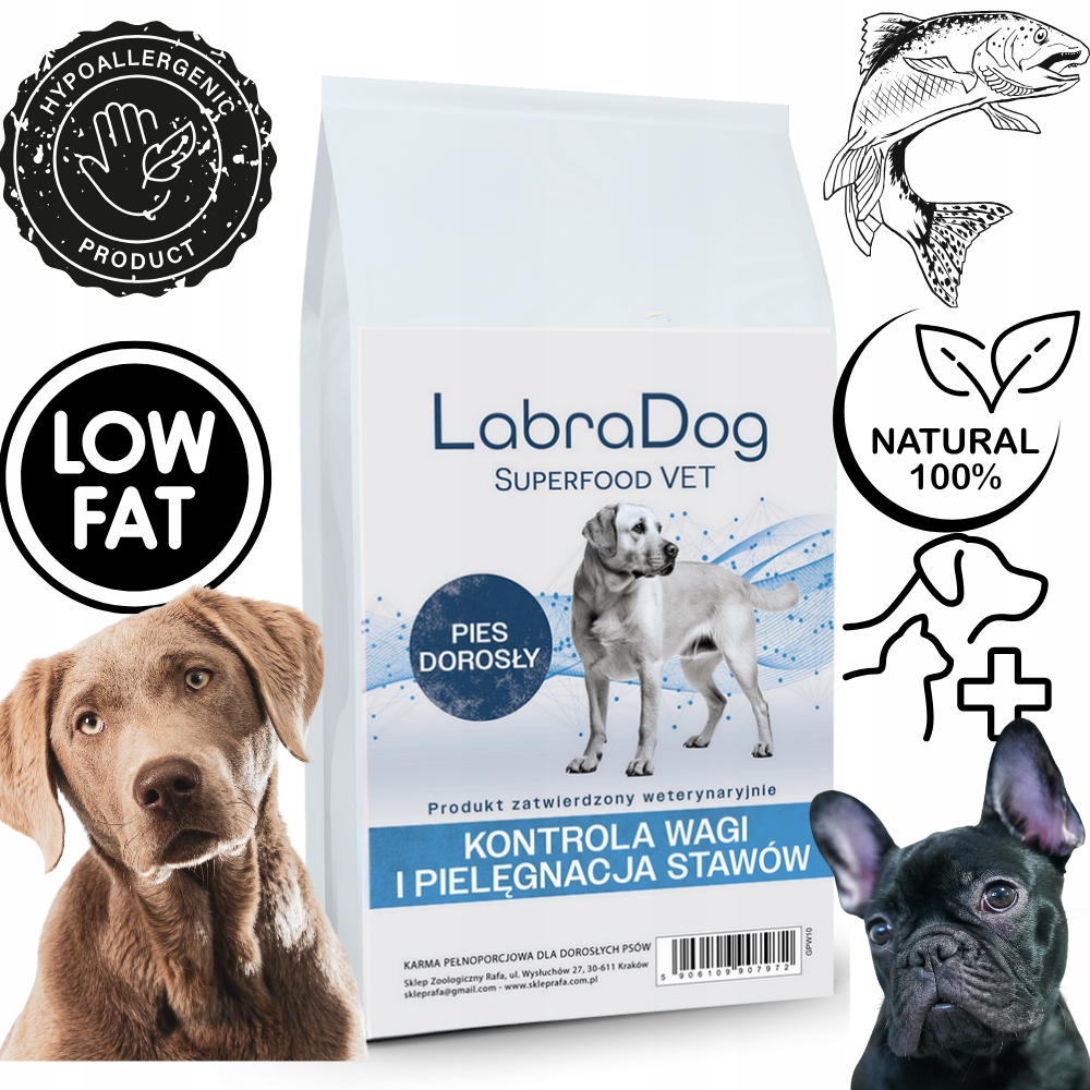 Levně LabraDog Vet Hydrolyzovaná bílá ryba pro sterilizované psy 10 kg