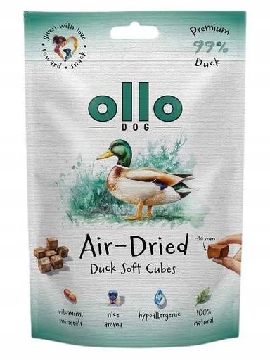 5x Ollo Sušené kousky kachny vzduchem 80g