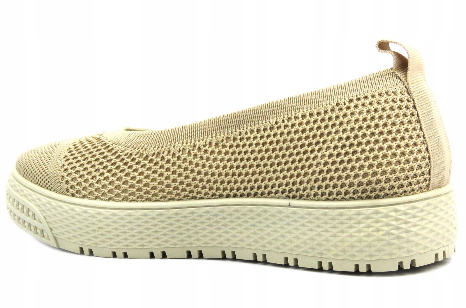 PÓŁBUTY DAMSKIE NEWS 7637 ESPADRYLE BEŻOWE PIANKOWA WKŁADKA ELASTYCZNE Marka News