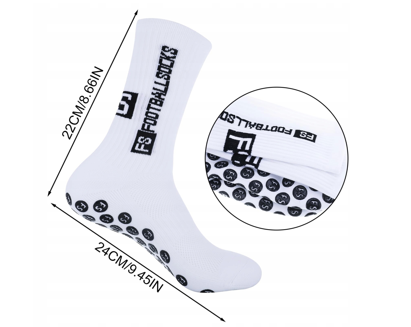 Skarpety Piłkarskie Antypoślizgowe FS 39-45 - Czerwone Kolekcja FS