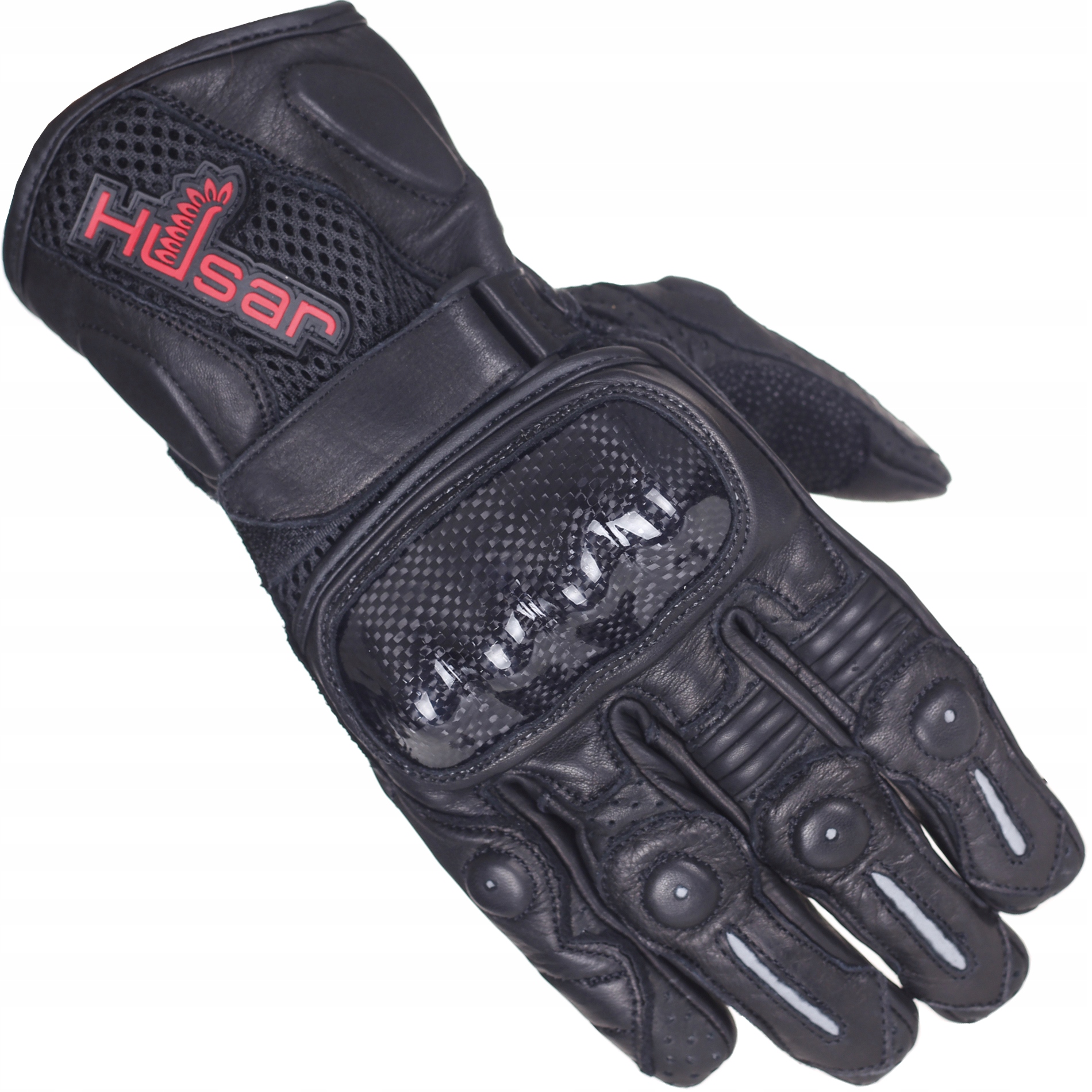

Husar Pro Sx Black Skórzane Rękawice Motocyklowe