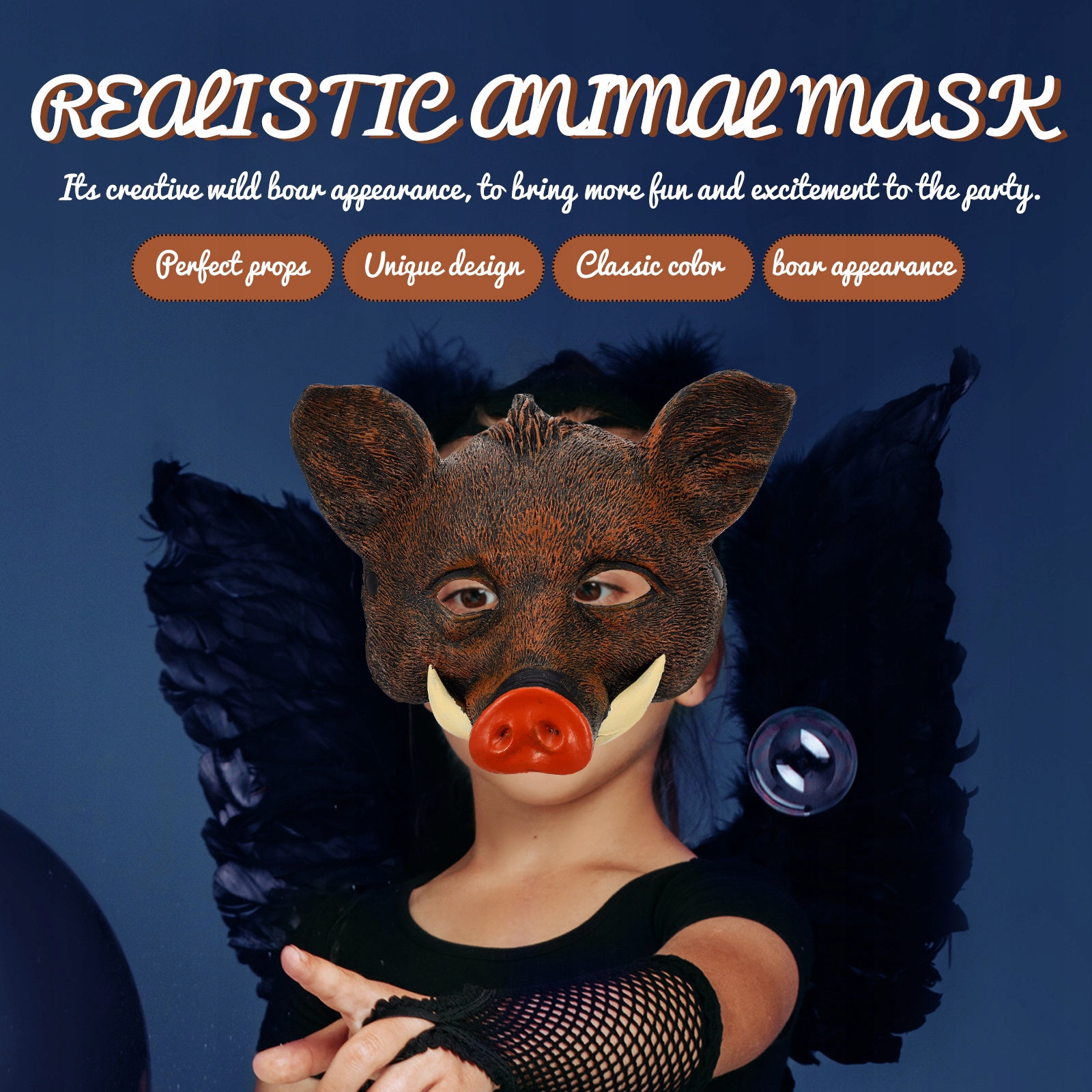 MASKA DZIKA MASQUERADA ŚMIESZNE KOSTIUMY DLA DOROSŁYCH Marka bez marki