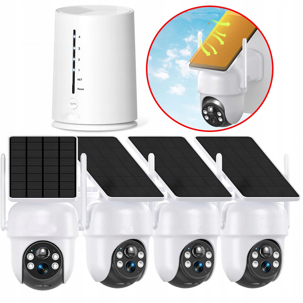 Monitorovací Sada 4 Wifi Kamera Baterie 5000MAH Náhled Aplikace