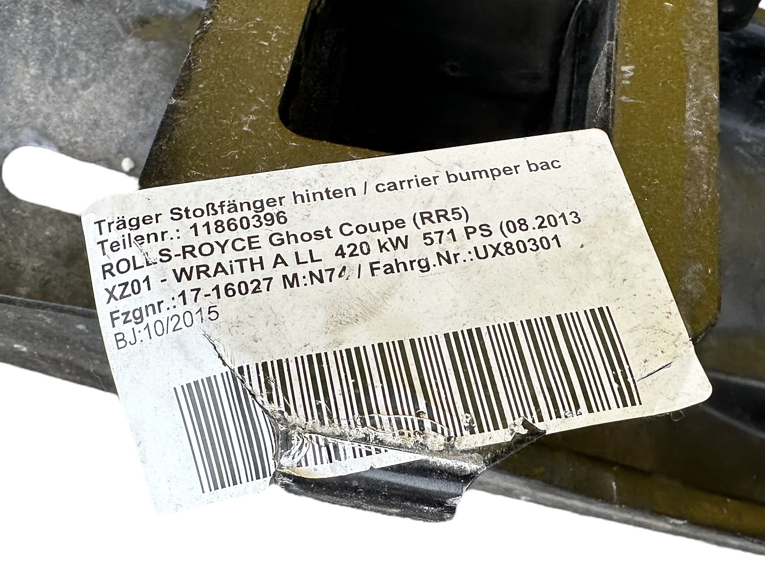 ROLLS ROYCE GHOST WRAITH DAWN sider rear rama pillar 51127199101