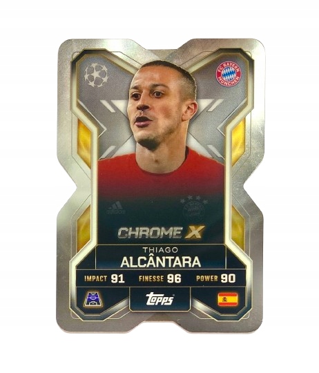 Match Attax Extra 2025/26 2026 Chrome X CX 6 Thiago Alcantara Bayern
