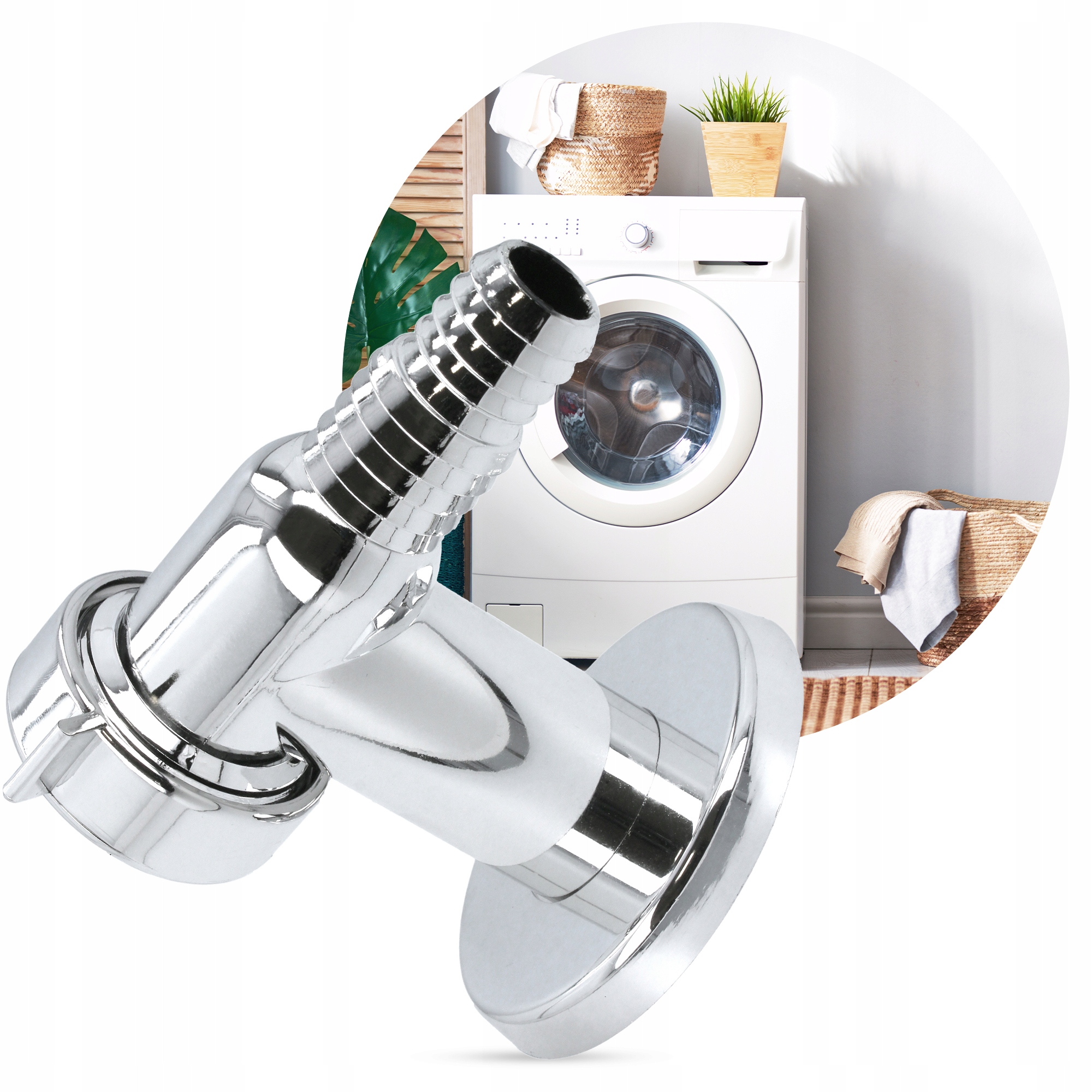 Syfon Odpływ Pralki Zmywarki Kulka Nadtynkowy Natynkowy Chrom fi 32 mm PVC EAN (GTIN) 5905159967455