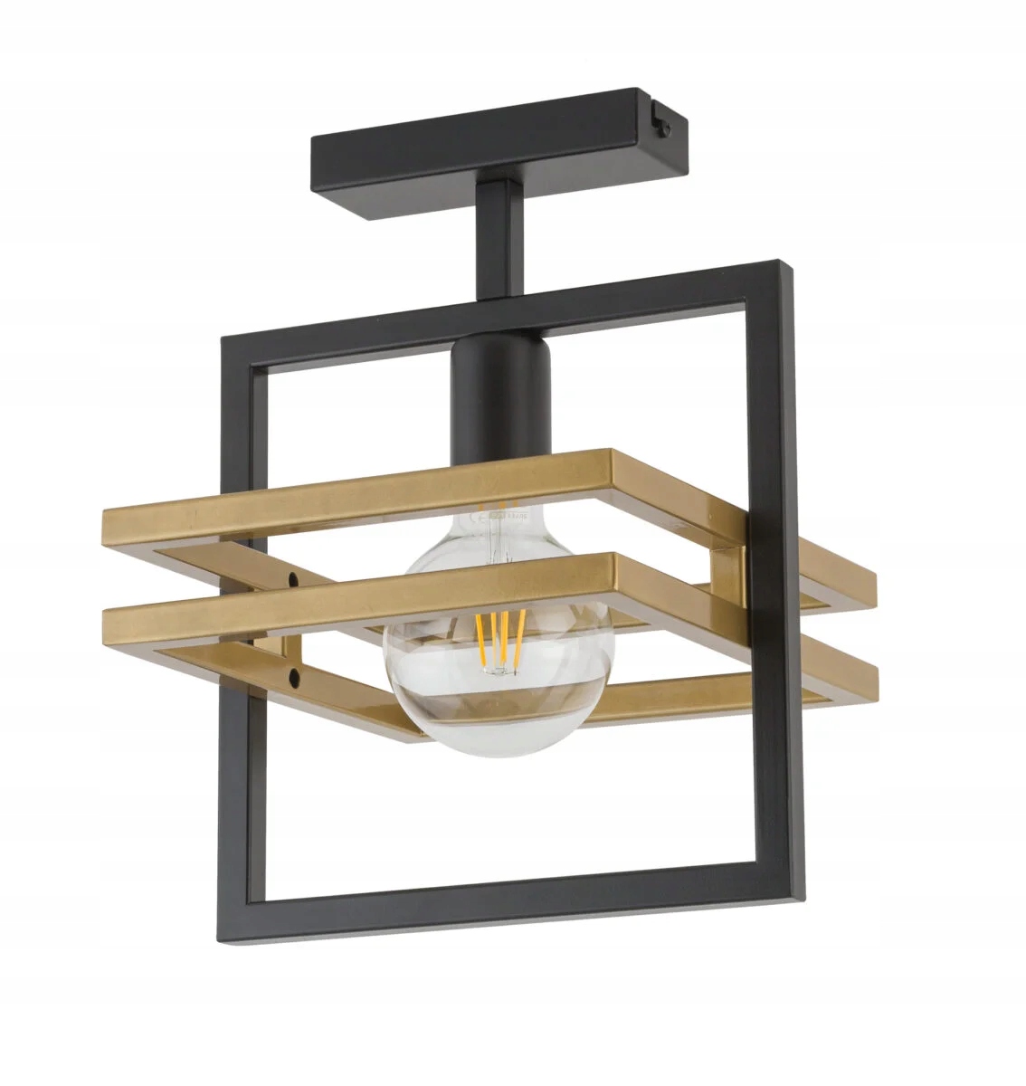 Stropní svítidlo dekorativní loftová industriální černá zlatá nad stůl Sigma