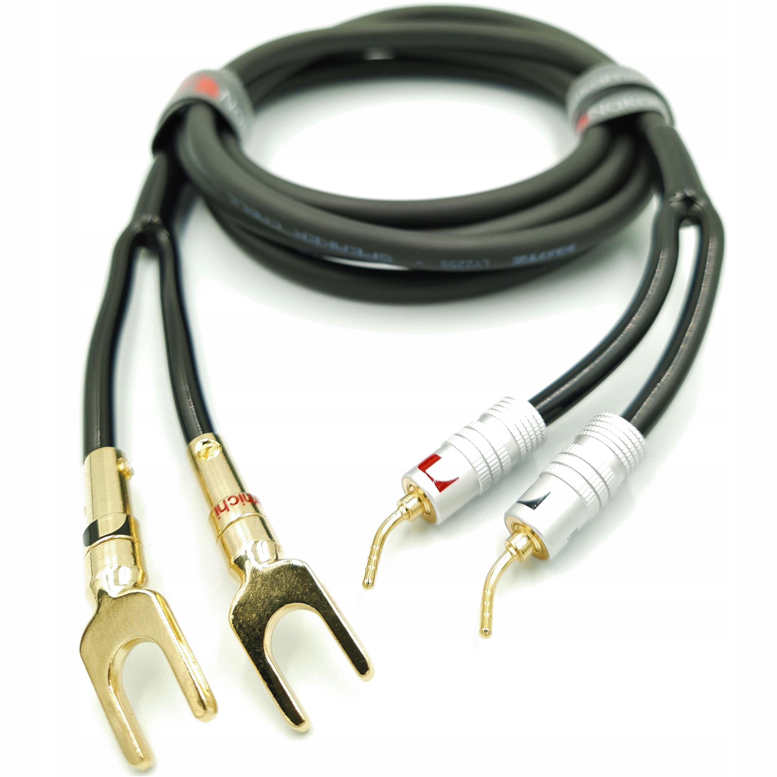 Nakamichi Reproduktorový kabel 2x4 mm² vidlice, kolíky 2,5 m