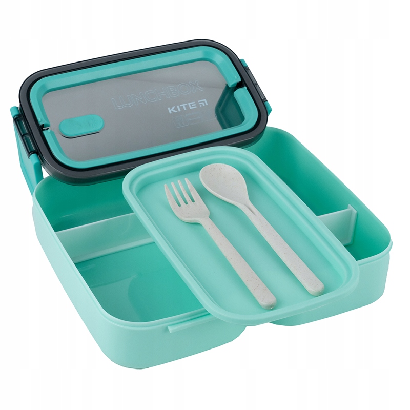 LUNCHBOX ŚNIADANIÓWKA ZE STUCĆAMI WKŁADY 2 KOMORY 1400ml BIAŁY KITE Marka Kite