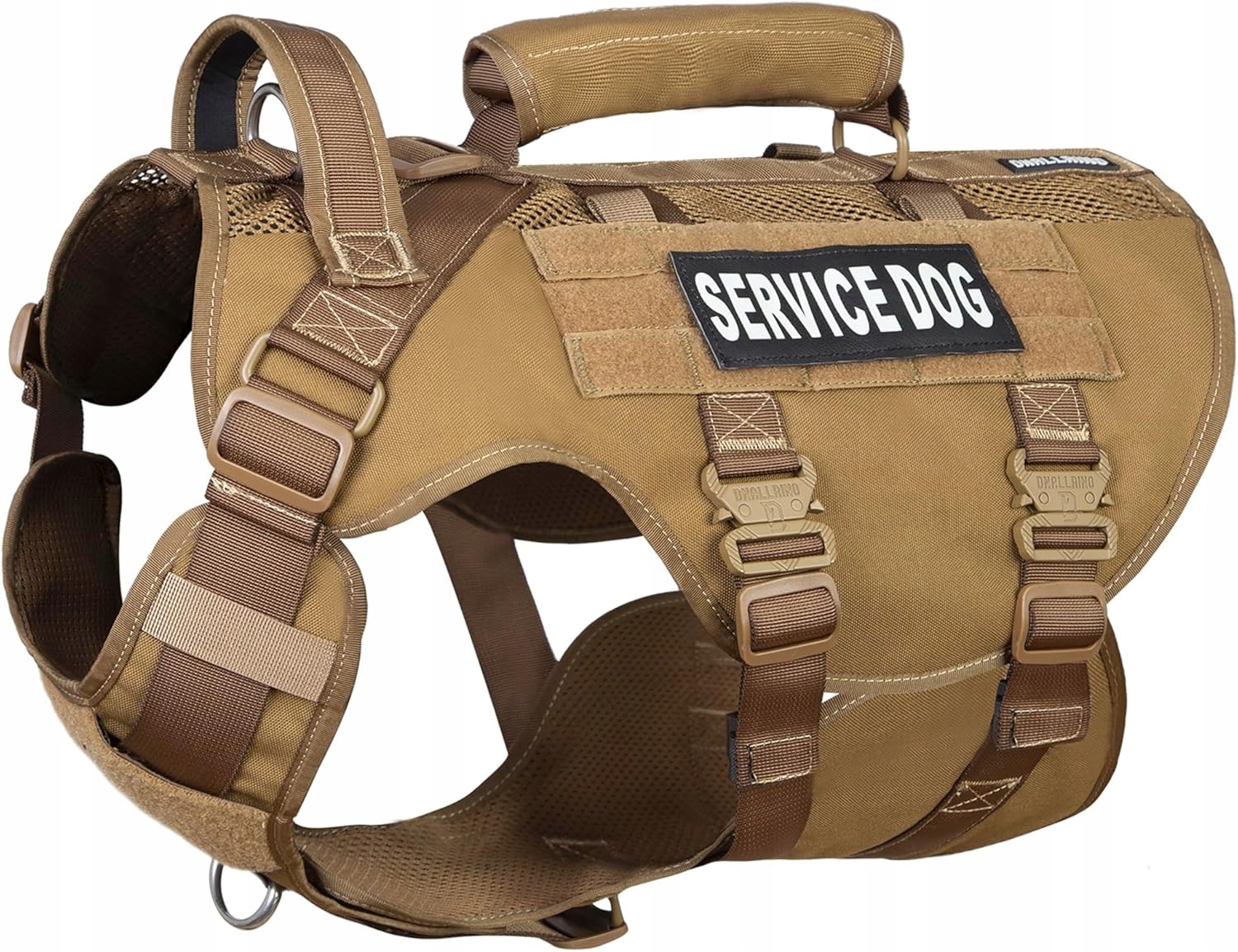 Szelki Taktyczne dla Psa M Kamizelka Military Service Dog Brązowe