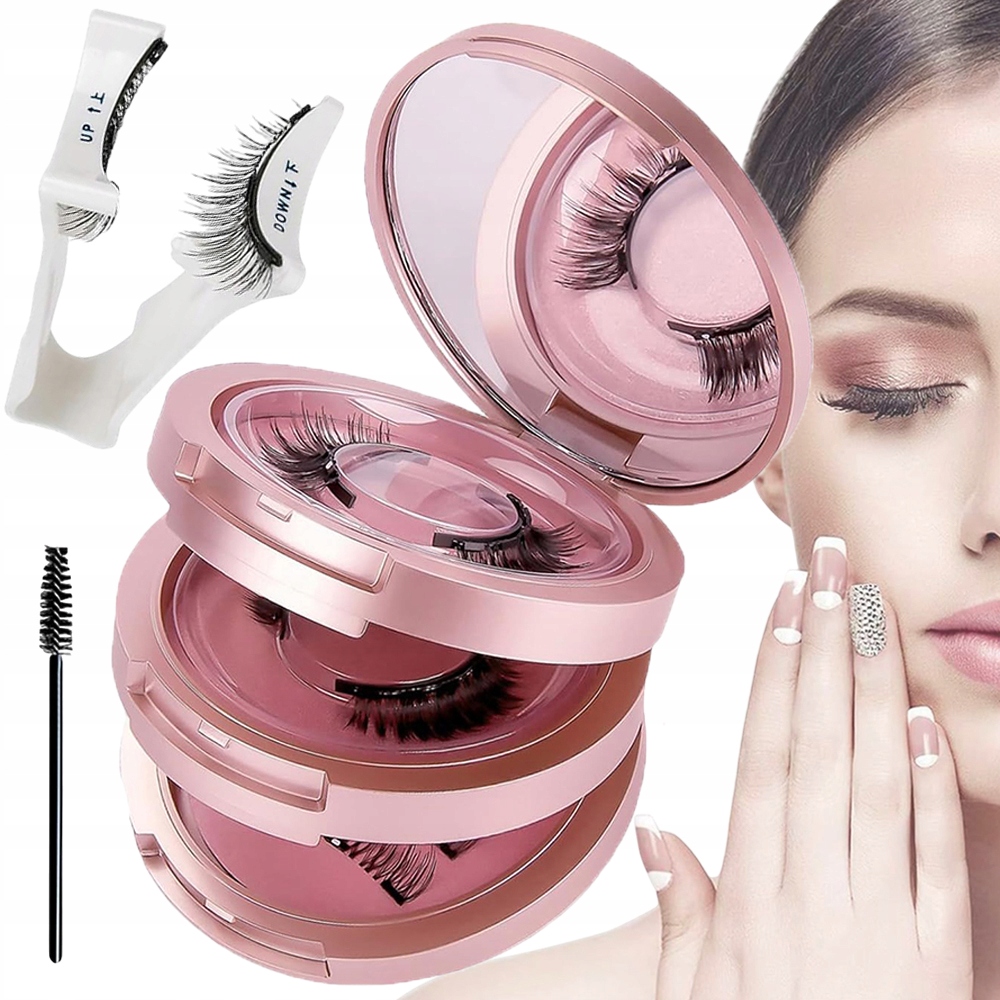 Thought Lash 4枚 2 PARY RZĘSY MAGNETYCZNE SZTUCZNE ZESTAW W UŻYCIU Z ZALOTKA