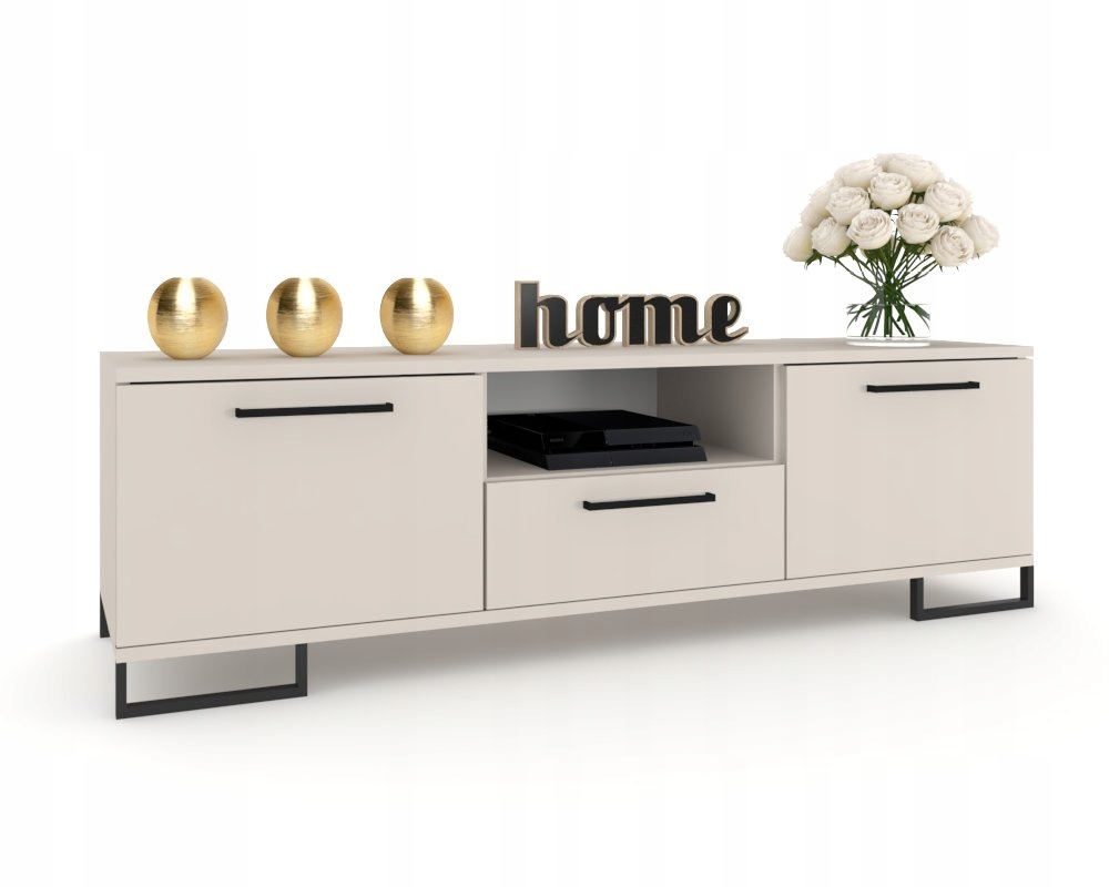 Rtv skříňka Komoda do obývacího pokoje s zásuvkou a dveřmi Hania Kwadro 150 Kašmír