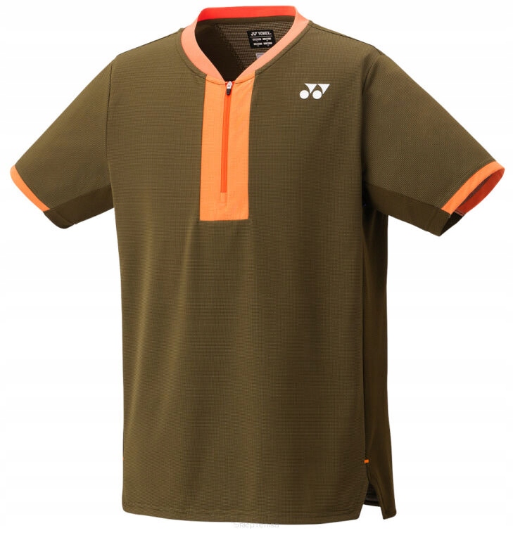 Koszulka tenisowa Yonex Us Crew Neck oliwkowa XXL