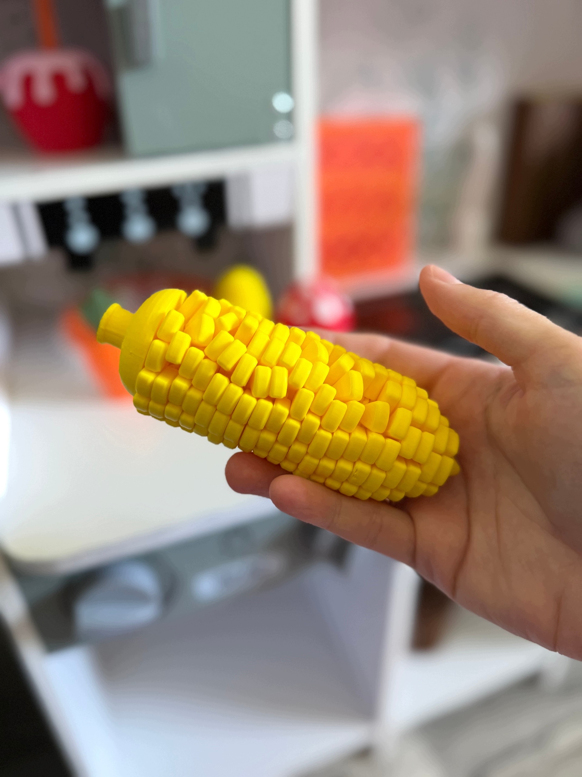 Montessori Vzdělávací Senzorická Hračka Kukuřice 3D Zelenina na hraní