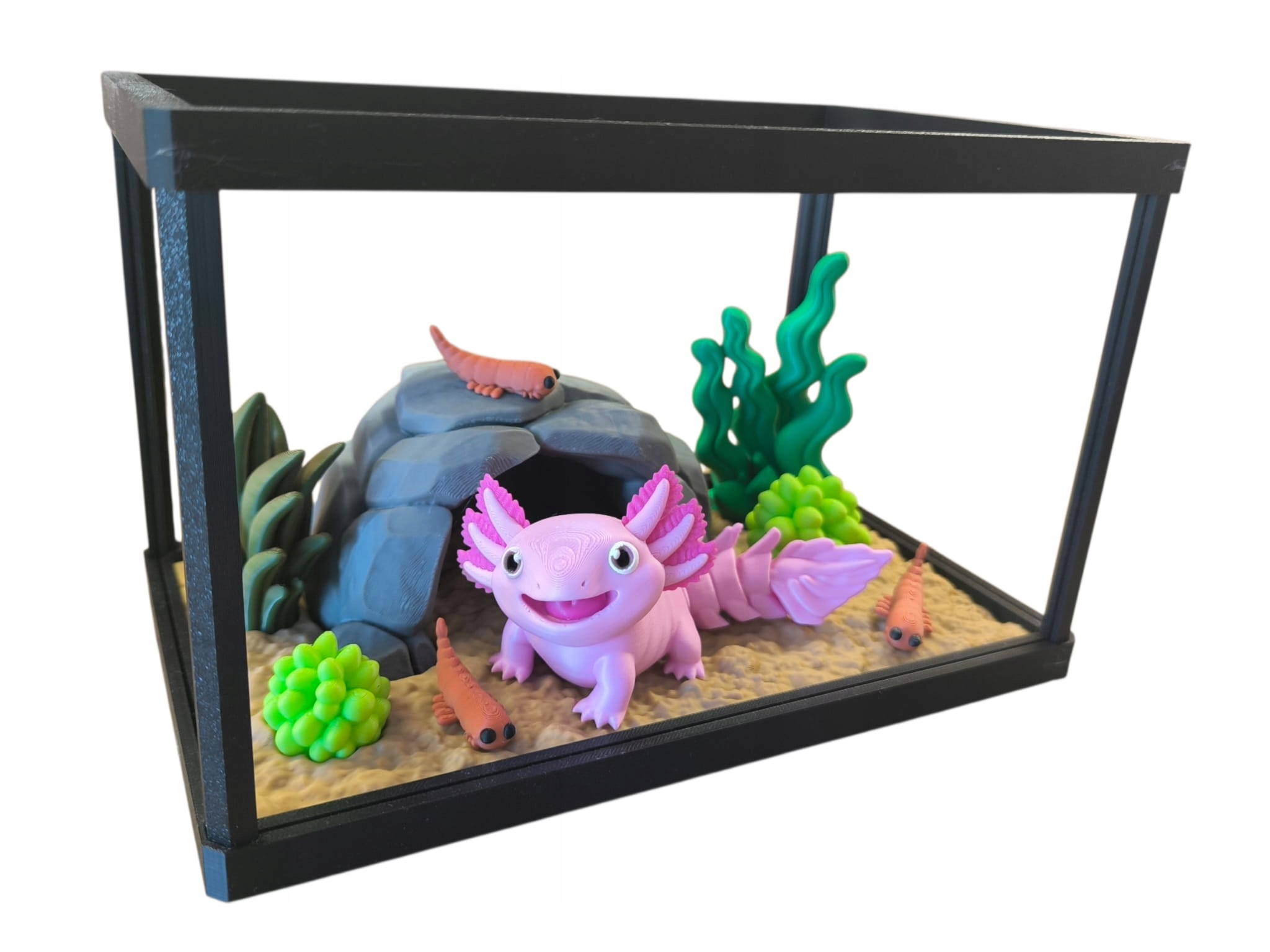 Terárium S Axolotlem Dekorativní Vzdělávací Sada 3D Axolotl Akvárium