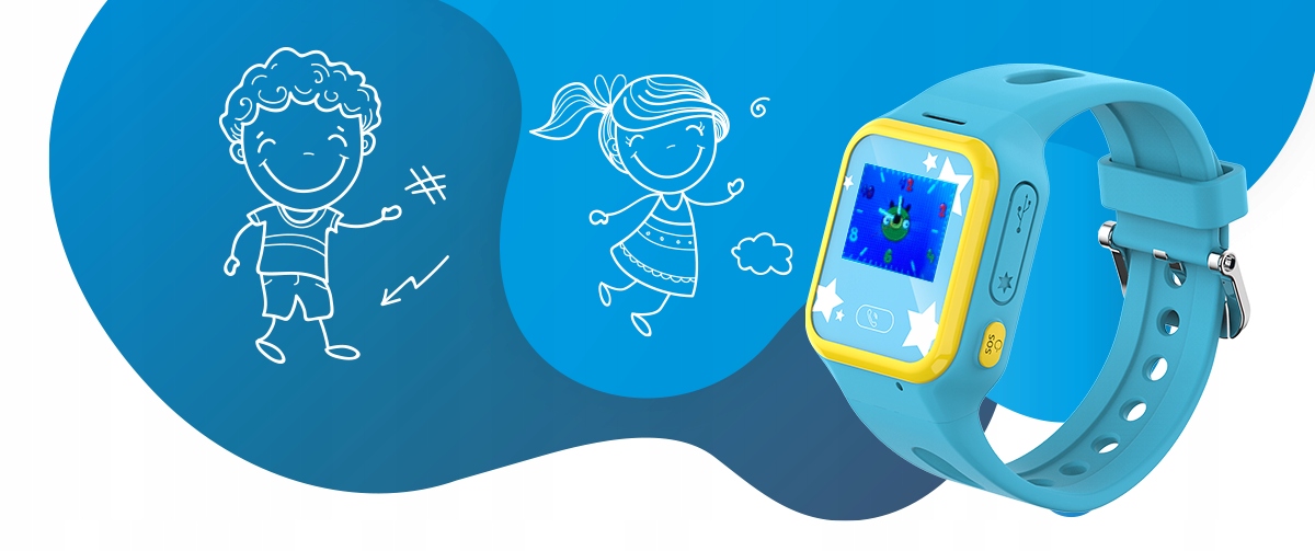 SMARTWATCH DLA DZIECI GPS CALMEAN MINI +GRATIS Transmisja danych 2G