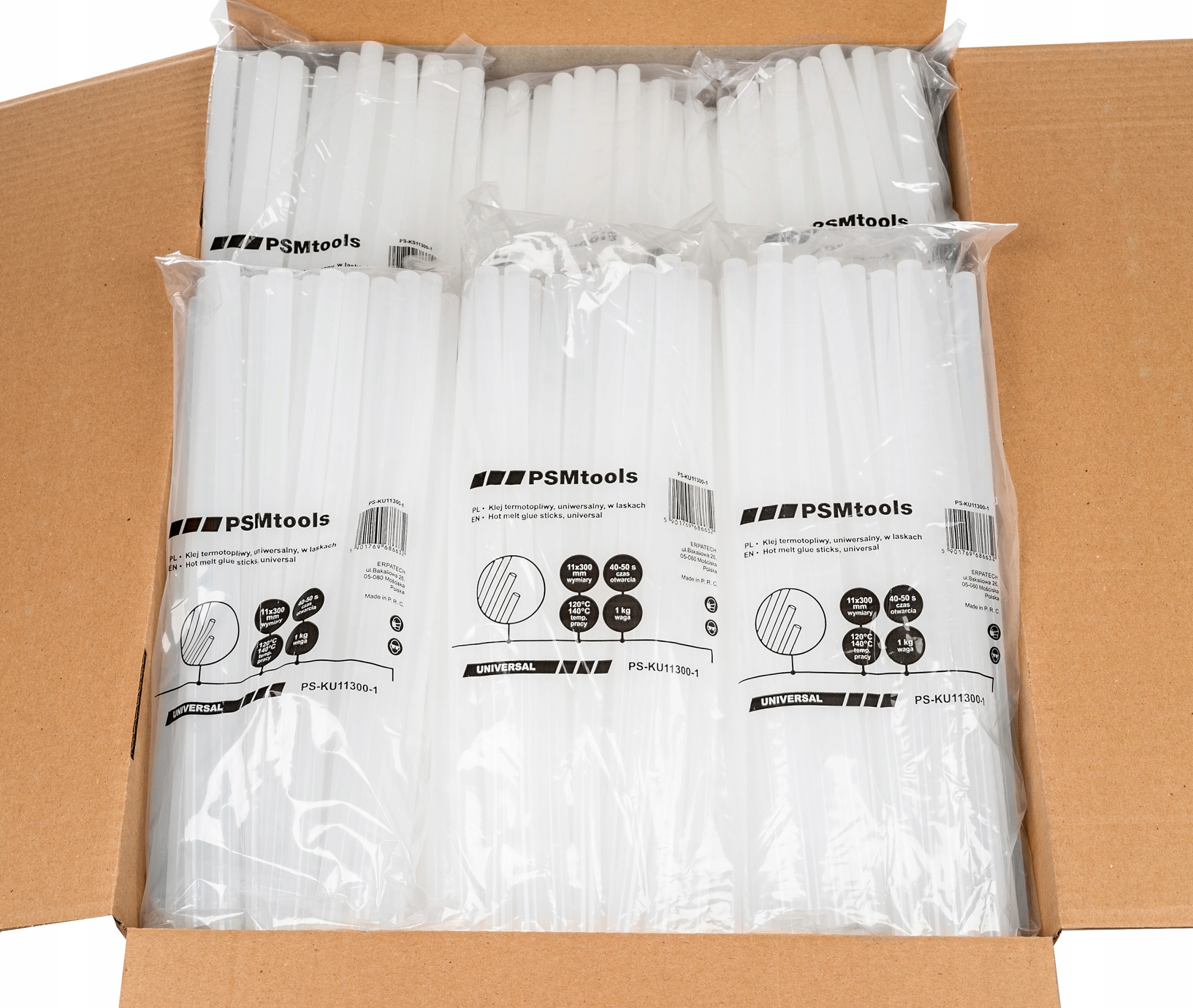 KLEJ DO PISTOLETU NA GORĄCO 11X300MM 350SZT 10KG Kolor inny