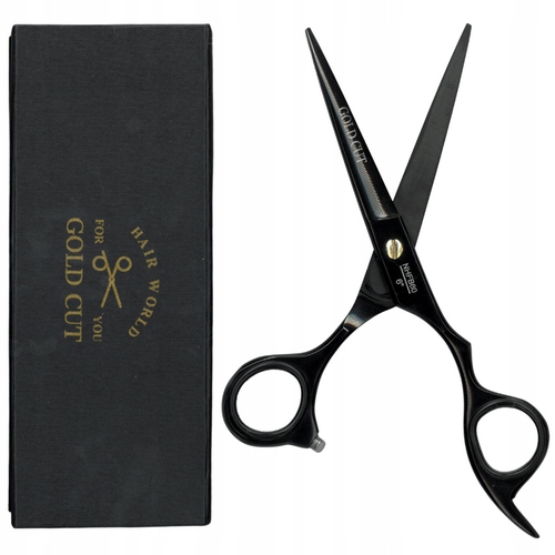 Gold Profesionální Kadeřnické Nůžky Half Set Black NHFB60 Pouzdro 6,0"