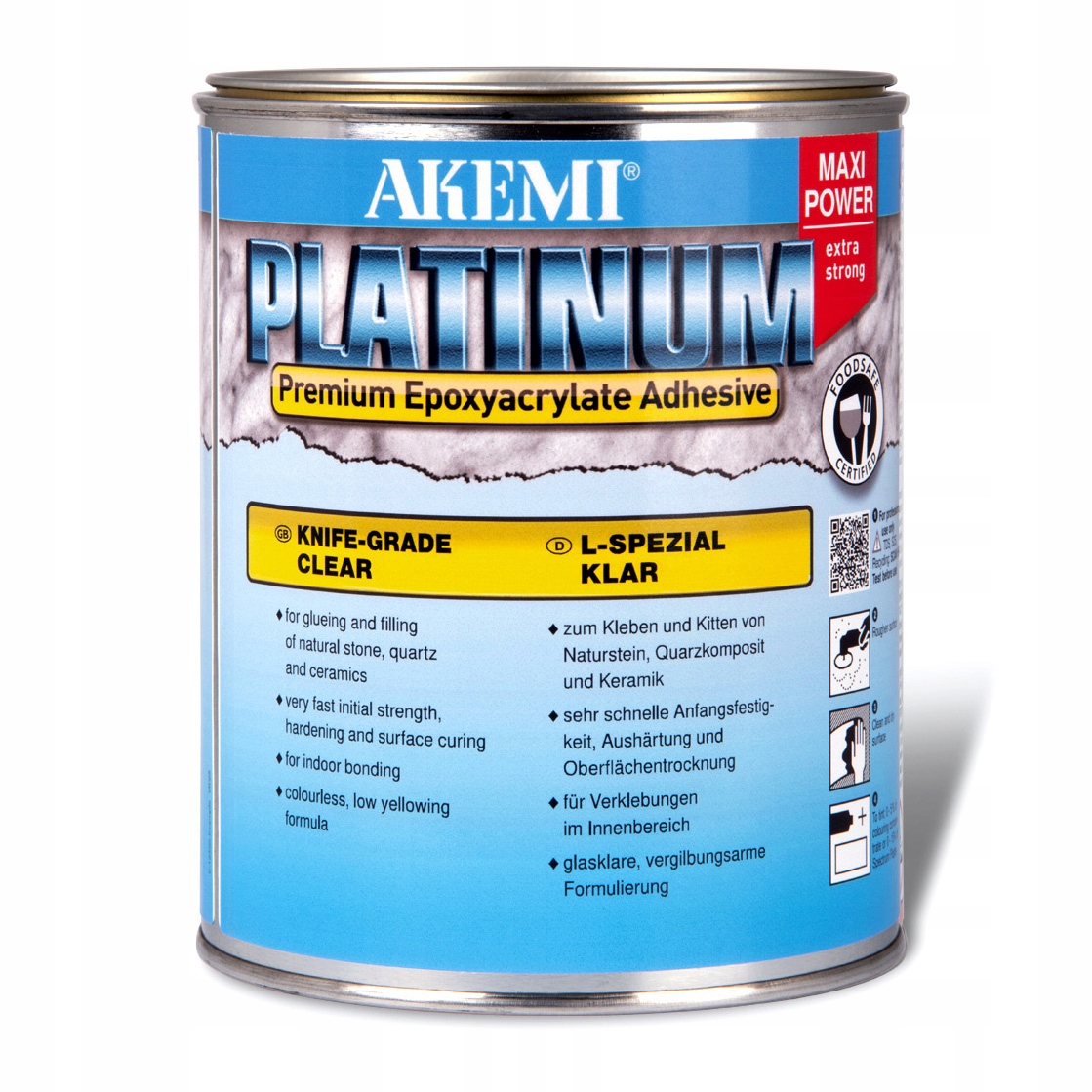 Akemi Platinium Mléčné Lepidlo Akrylová Pryskyřice Epoxy Na Sintrovaný Gresový Kámen