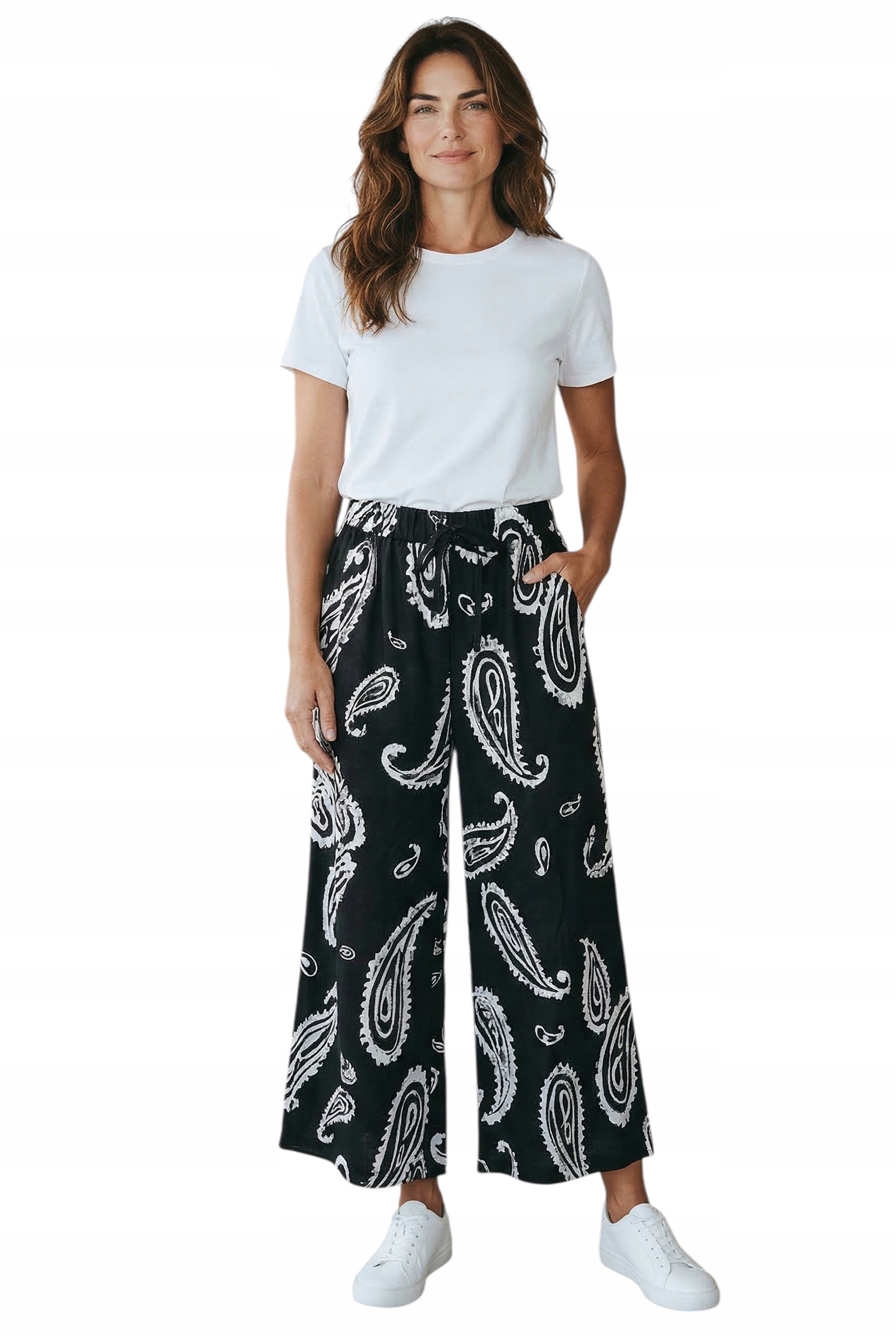 Dámské elegantní kalhoty Wendykei móda Italská oversize italská móda