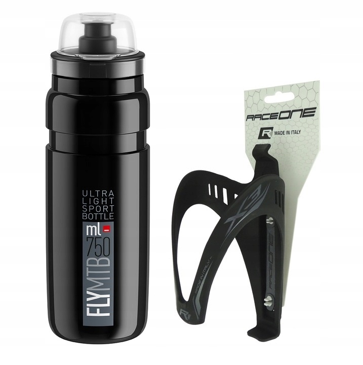 

Bidon z przykrywką/osłoną Elite 750ml koszyk!