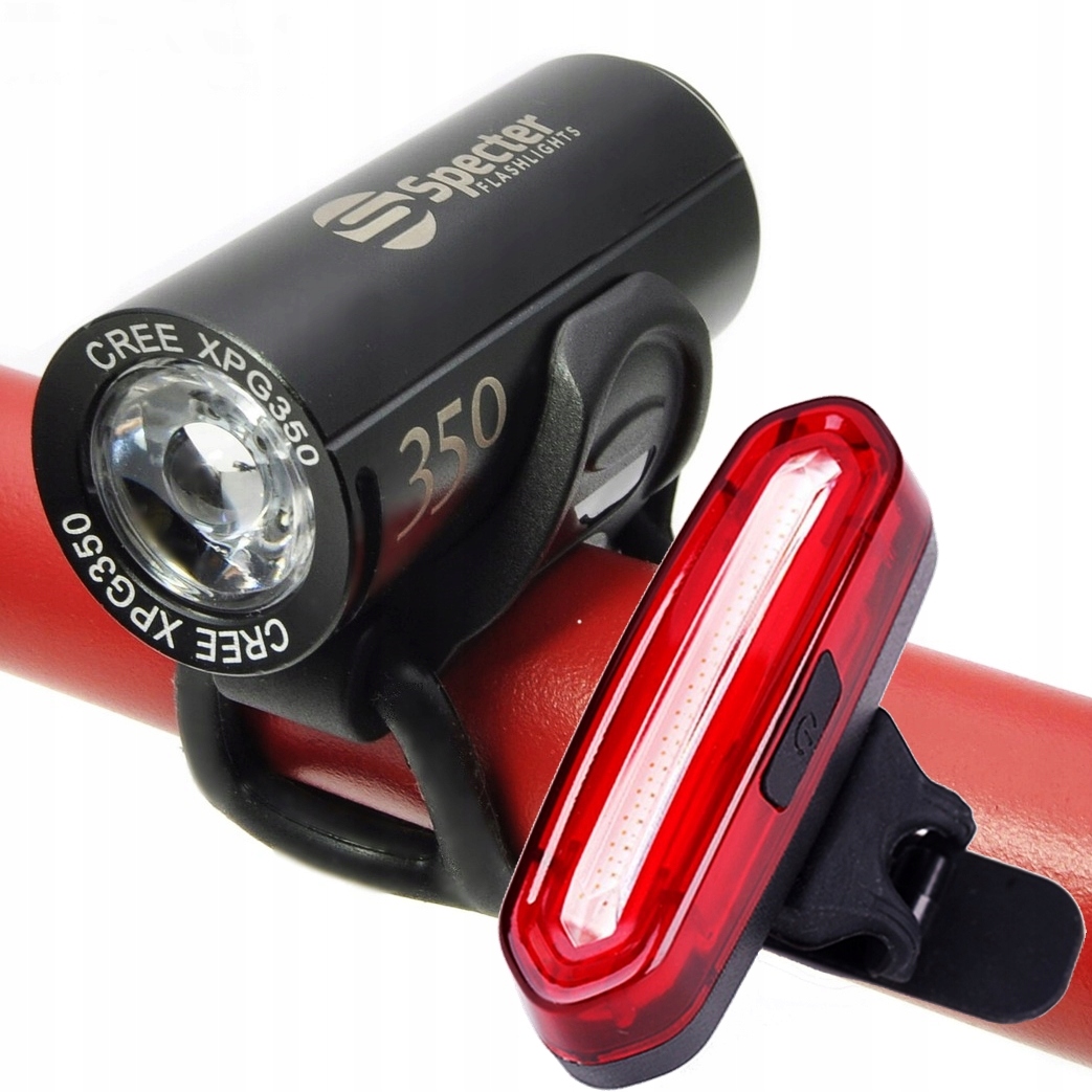 

Zestaw Led tył przód XPG350 na Usb lampka rowerowa